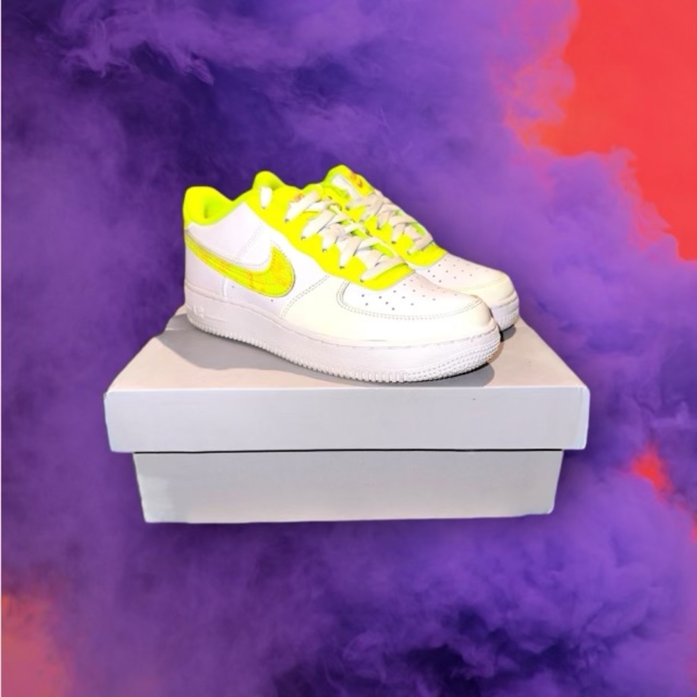 Nike Air Force LV8 Lime Green and White Womens 7